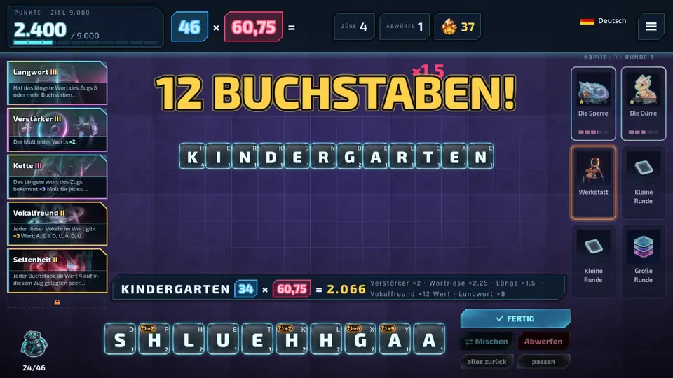 Ein langes Wort mit hoher Wertung